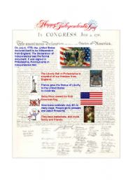 English Worksheet: Independence Day- July 4th