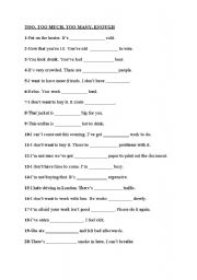 English worksheet: quantifiers