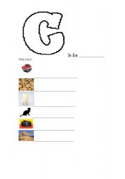 English worksheet: The letter 