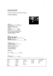 English worksheet: listening activity