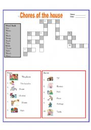 English Worksheet: Chores of the house