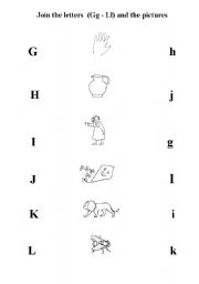 English Worksheet: Join the letters and the pictures