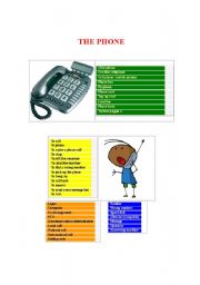 English worksheet: telephone