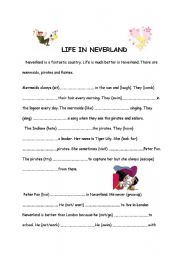 English Worksheet: Life in Neverland