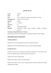 English worksheet: listening and writing spot on 8 