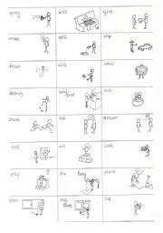 English Worksheet: English Verbs in Pictures - part4 out of 25 - 