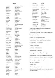 English worksheet: Sports