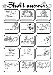 English Worksheet: Short answers 2