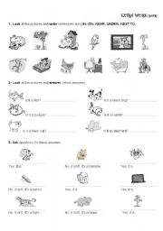 English Worksheet: lets talk about PETS  