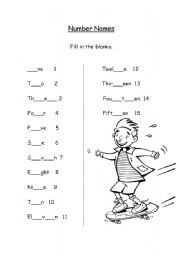 English Worksheet: fill in the blanks