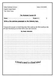 English Worksheet: A descriptive writing