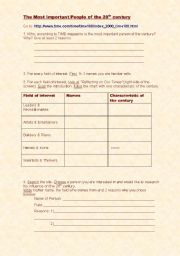 English Worksheet: Influential People