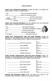 English Worksheet: SIMPLE PAST TENSE