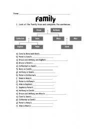 English worksheet: Family tree