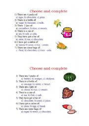 English worksheet: Food