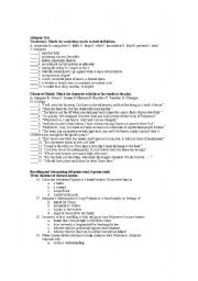 English Worksheet: Antigone Test (Standard Level)