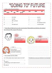 English Worksheet: Going To Future