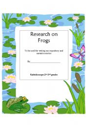 English Worksheet: Frog Research