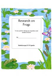 English worksheet: Frog Research