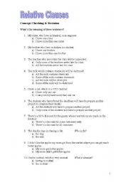 English Worksheet: Relative Clauses (Revision)
