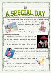 English Worksheet: A Special Day