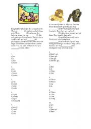 English worksheet: Cloze Test