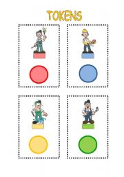 English Worksheet: WHATS IN MY HOUSE? - BOARD GAME (TOKENS AND INSTRUCTIONS)