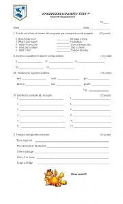 English Worksheet: DIAGNOSTIC TEST