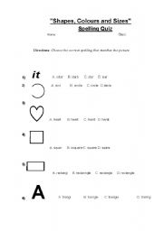 English worksheet: Shapes