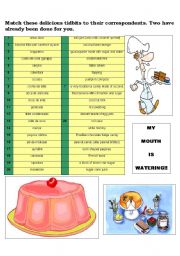 English worksheet: Improve your vocabulary on tidbits