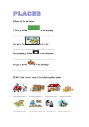 English worksheet: Places