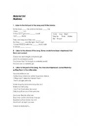 English worksheet: Material Girl - Gap filling