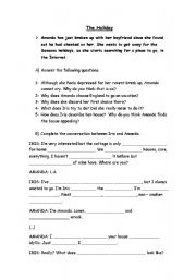 English Worksheet: The Holiday