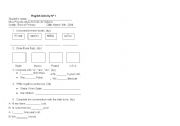 English worksheet: English Activities