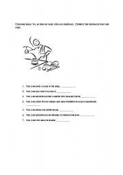 English worksheet: Cooking Words - True or False