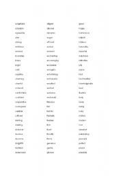 English Worksheet: Descriptive words