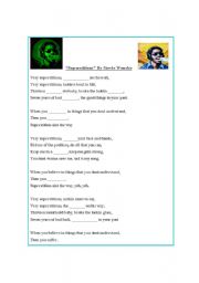 English worksheet: Superstition