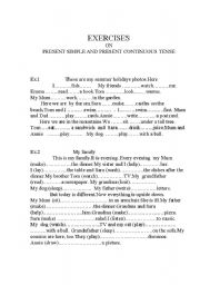 English worksheet: Present Simple vs Present Continuous