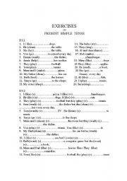 English worksheet: Present Simple