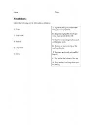 English worksheet: vocabulary