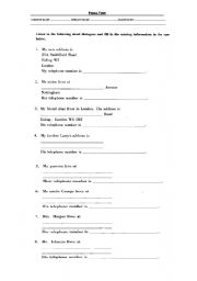 English Worksheet: English Listening