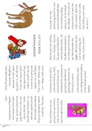 English Worksheet: little red riding hood mini book