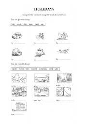 English worksheet: Holidays