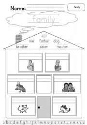 English Worksheet: Family (Challenging version)