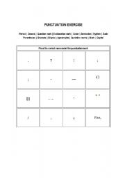 English Worksheet: Punctuation