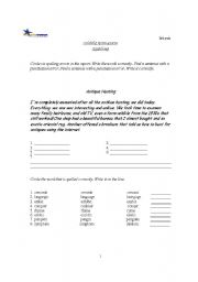 English worksheet: exam