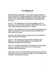 English Worksheet: Classification Activity using Teddy Graham Crackers