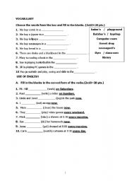 English worksheet: present simple present continous