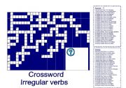 English Worksheet: crossword irregular verbs