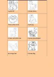 English worksheet: Animals 3